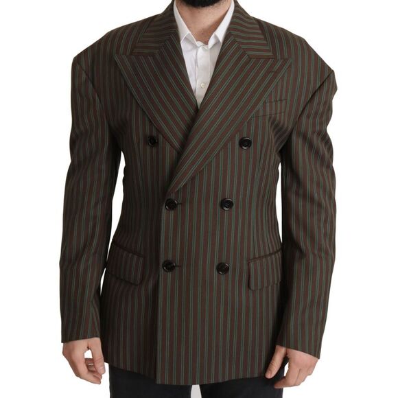 Dolce & Gabbana Multicolor Stripes Double Breasted Men's Blazer